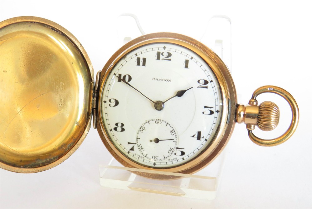 1920s Swiss Ramson full hunter pocket watch