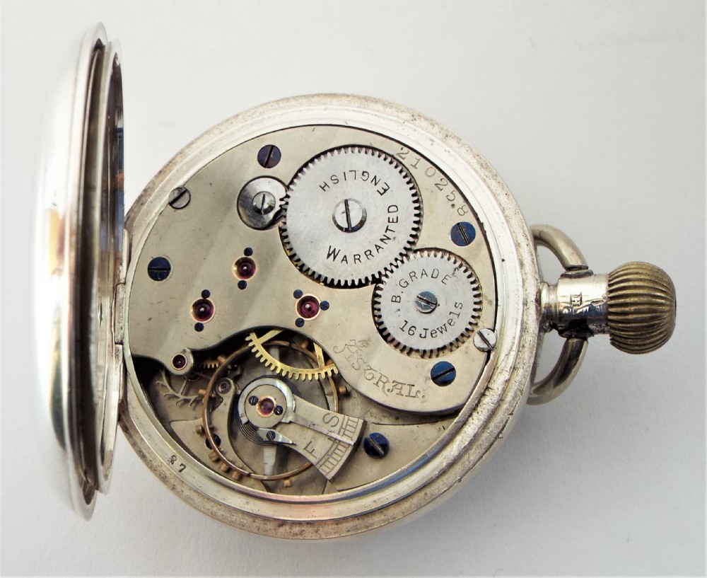 1912 silver Coventry Astral pocket watch from H Williamson. View V