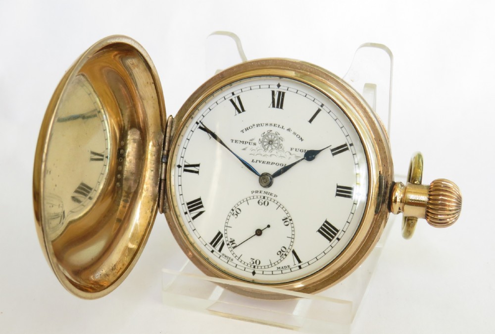 Thomas Russell Premier full hunter pocket watch