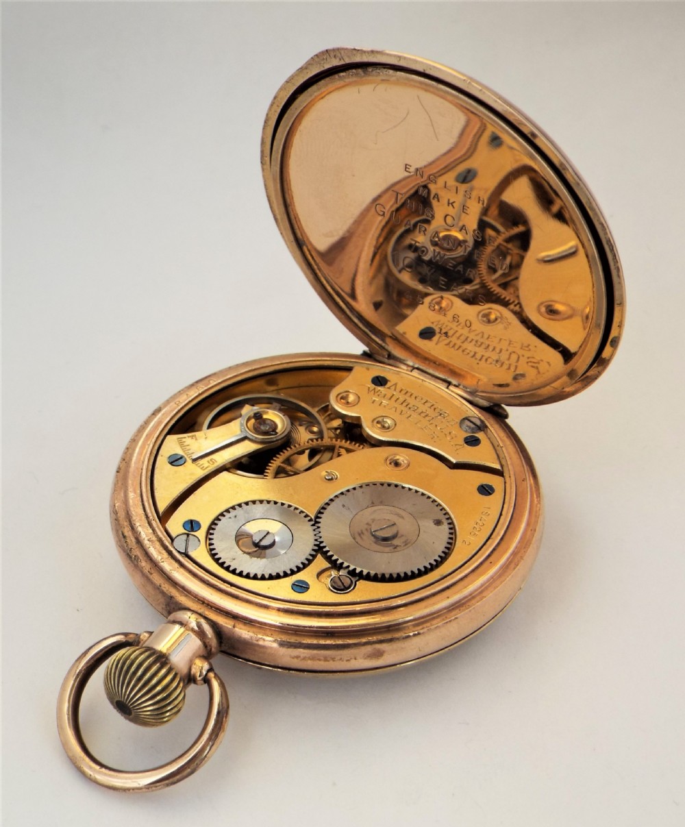 Antique Waltham Traveler pocket watch 1912. View IV