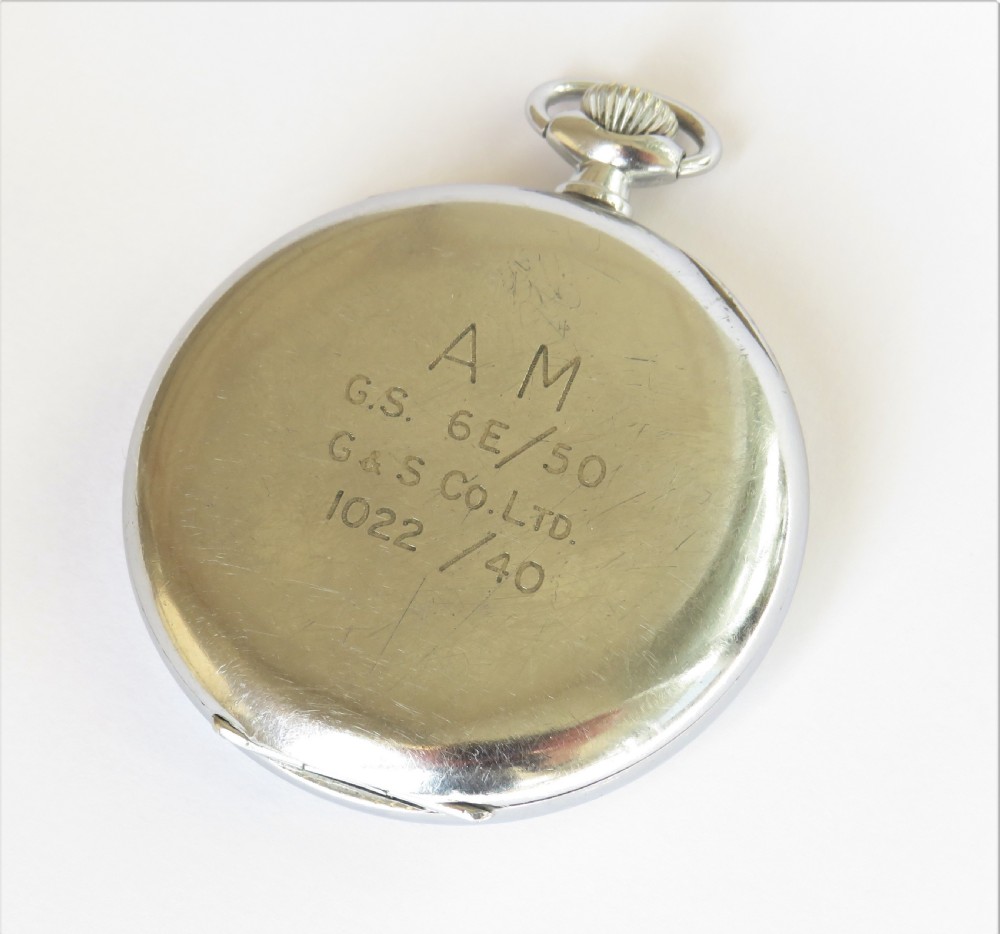 WW2 Vulcain Air Ministry Observer's pocket watch, 1940 View V
