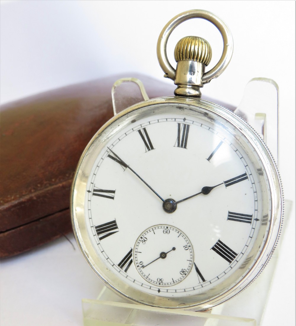 Antique silver Waltham Riverside pocket watch, 1891