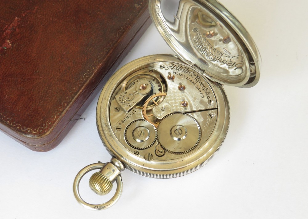 Antique silver Waltham Riverside pocket watch, 1891 View IV