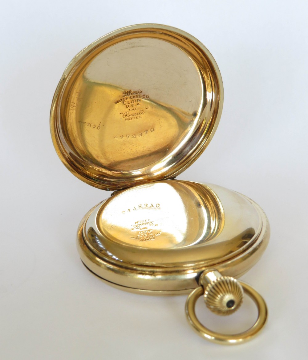 1917 Waltham full hunter pocket watch for Thomas Russell View III