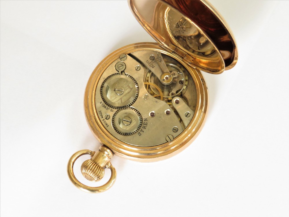 Antique Syren full hunter pocket watch View II