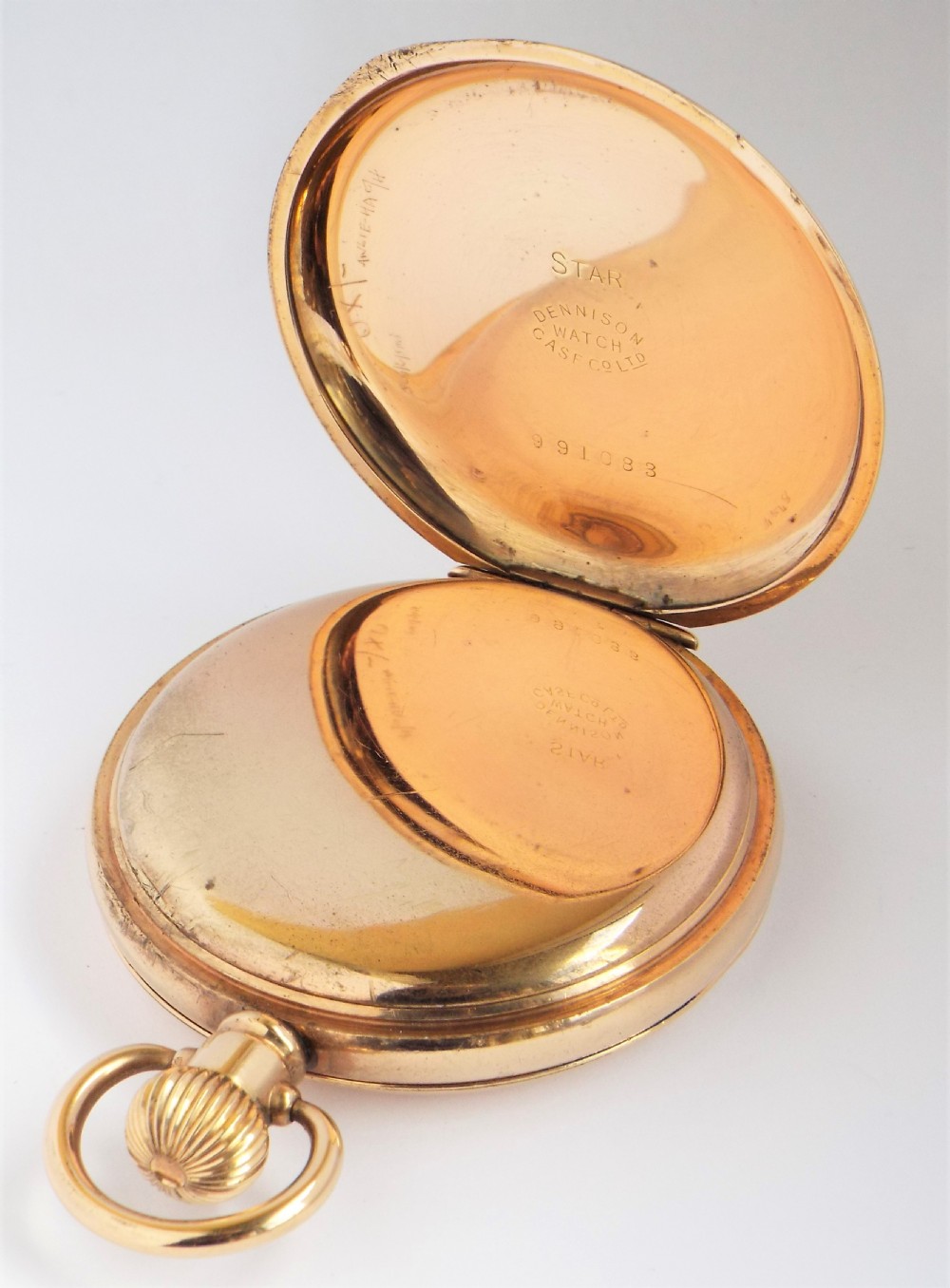 A 1920s Thomas Russell full hunter pocket watch. View IV