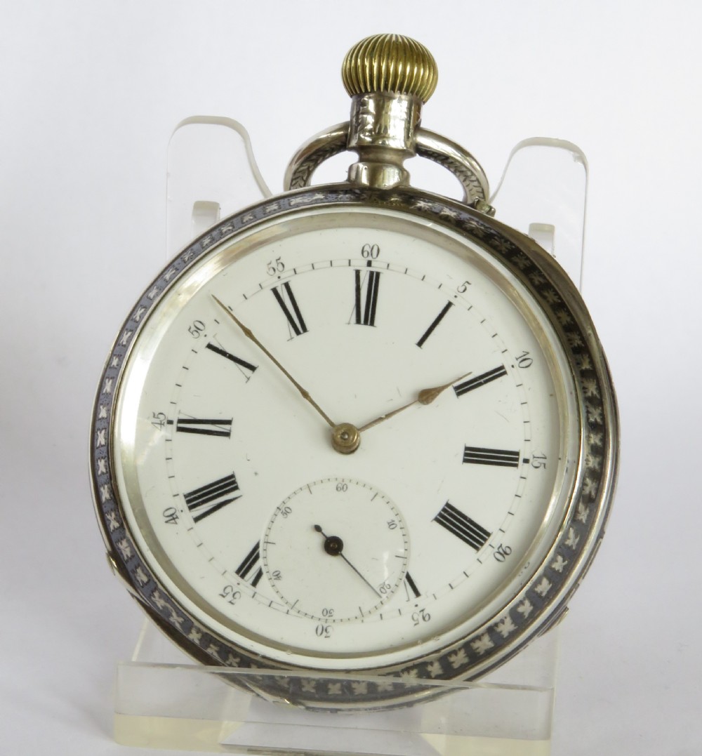 Interesting antique pocket watch with horse image View II