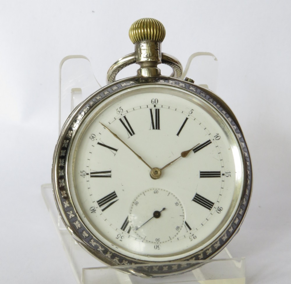 Interesting antique pocket watch with horse image View III