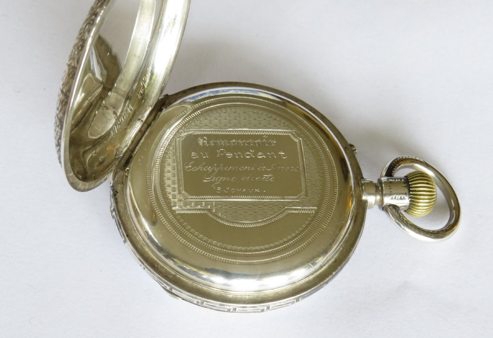 Interesting antique pocket watch with horse image View V