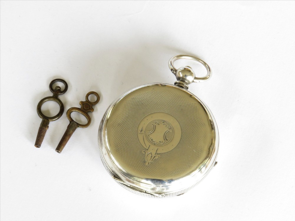 Antique silver Buren pocket watch, Kendal & Dent View V
