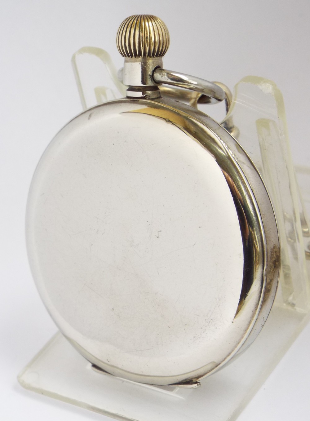 1930s Swiss lever pocket watch and chain. View II