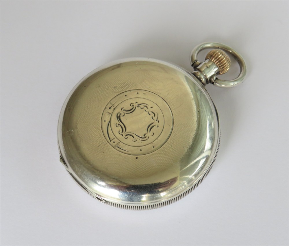 1924 silver Omega pocket watch View III
