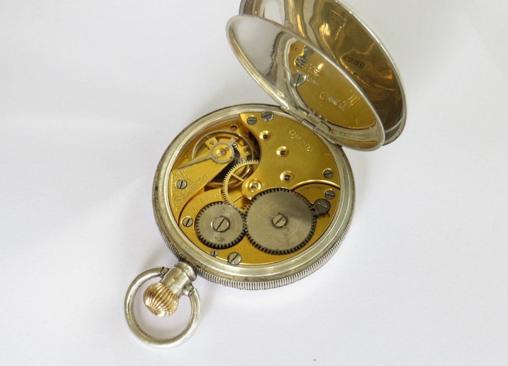 1924 silver Omega pocket watch View IV