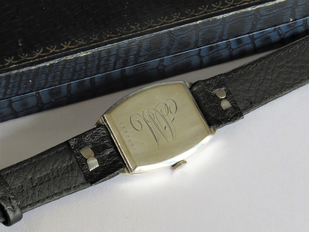 Gents 1920s J W Benson silver wrist watch View IV
