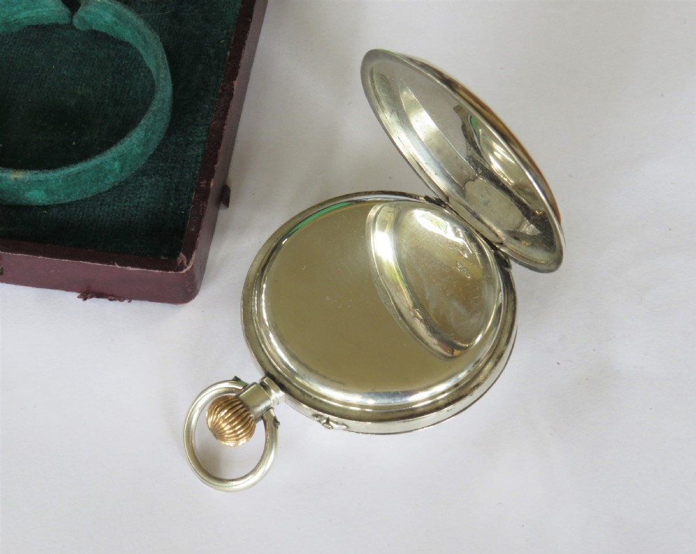 Early 20th C silver half hunter pocket watch View IV