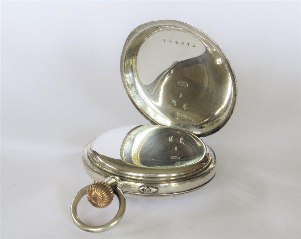 Early 20th C silver half hunter pocket watch View V