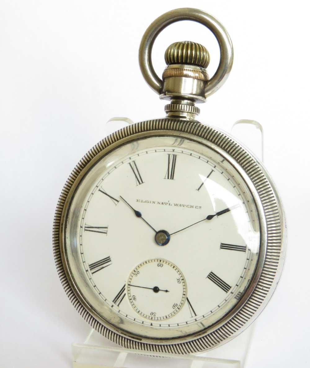 Antique Elgin G M Wheeler railway pocket watch, 1887