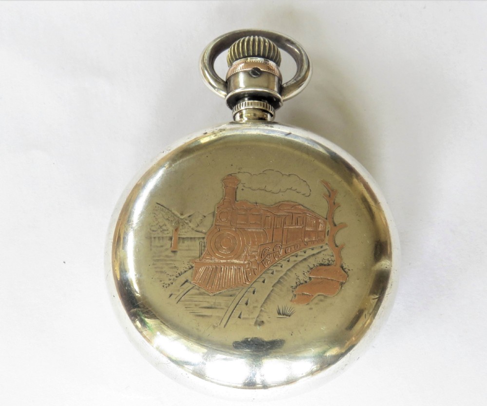 Antique Elgin G M Wheeler railway pocket watch, 1887 View IV