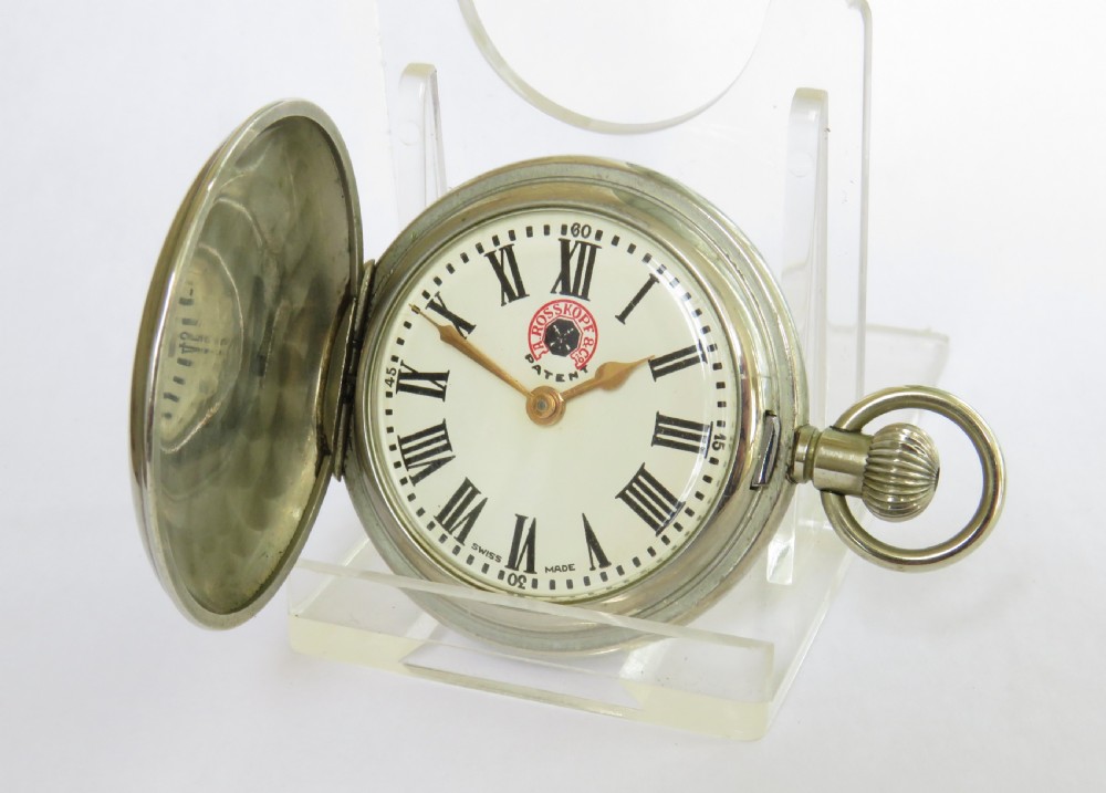 Small 1950s full hunter pocket watch, A Rosskopf & Co