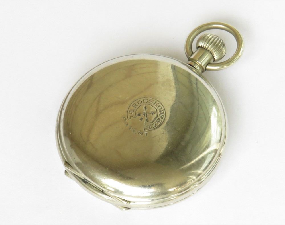 Small 1950s full hunter pocket watch, A Rosskopf & Co View IV