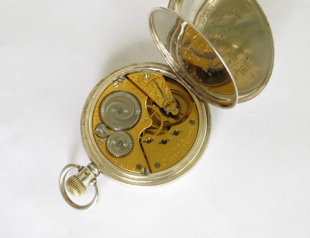 Silver Elgin half hunter pocket watch View IV