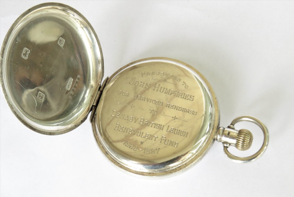 Silver Elgin half hunter pocket watch View V
