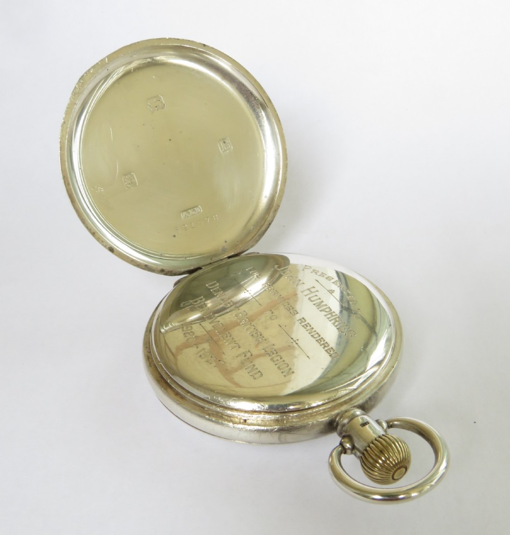 Silver Elgin half hunter pocket watch View VI