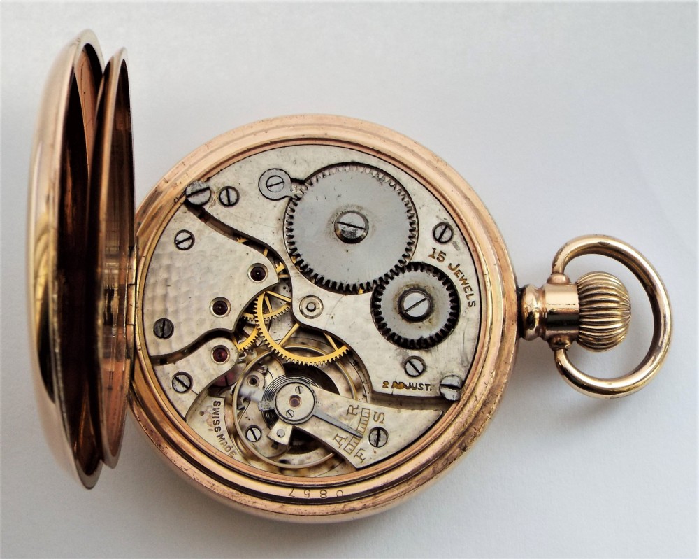 Antique 1920s Swiss pocket watch. View V