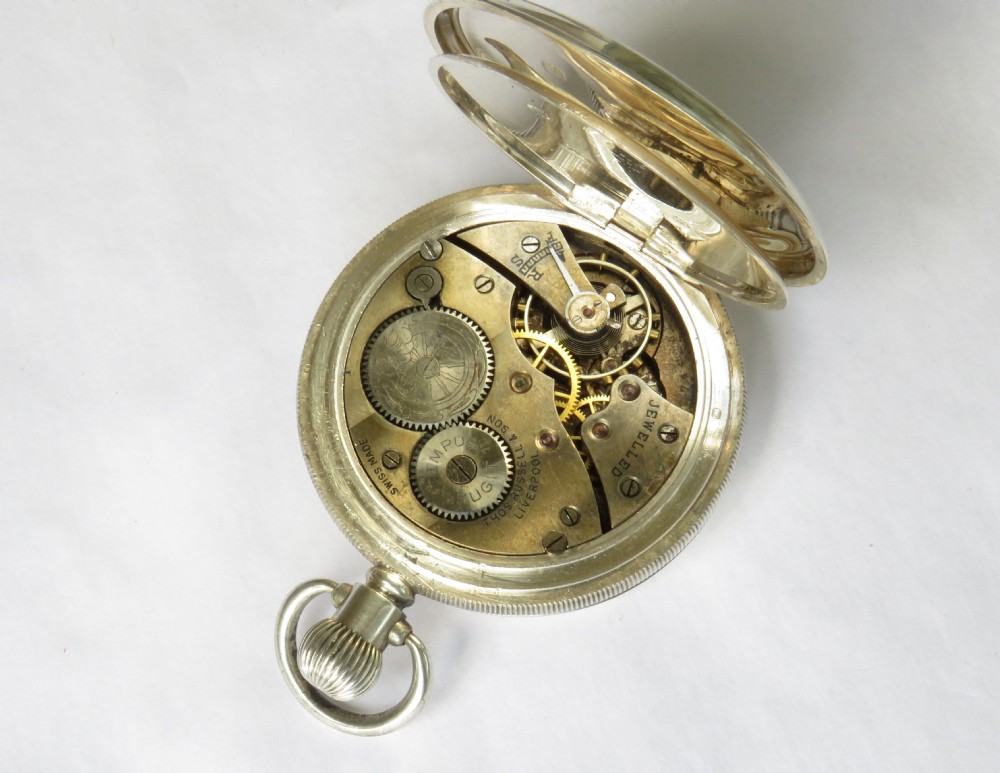 Antique Thomas Russell silver half hunter pocket watch View IV