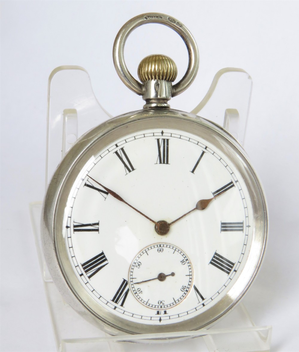 Antique silver Omega pocket watch, c1910s View II