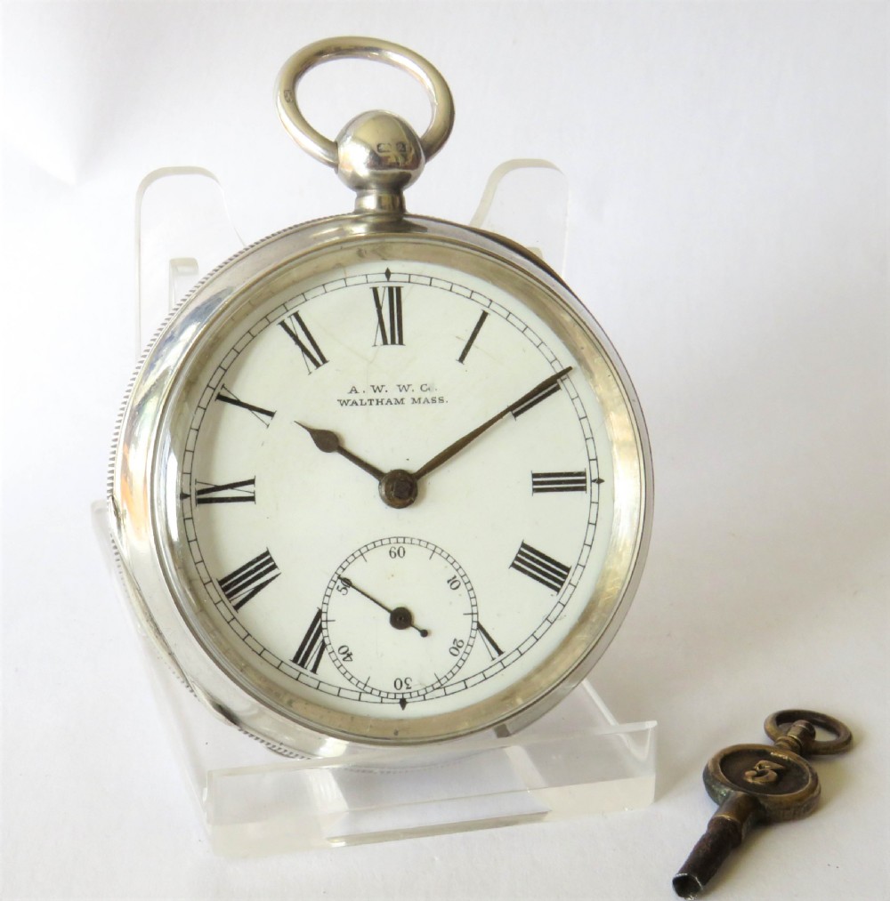 Antique silver Waltham pocket watch View II