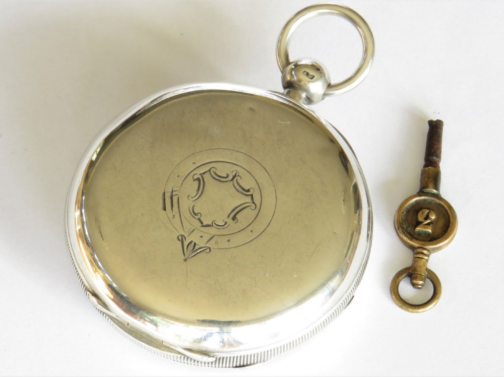 Antique silver Waltham pocket watch View VI