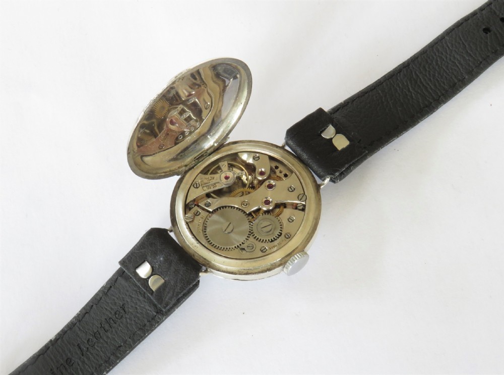 Gents 1933 silver wrist watch from J W Benson View V