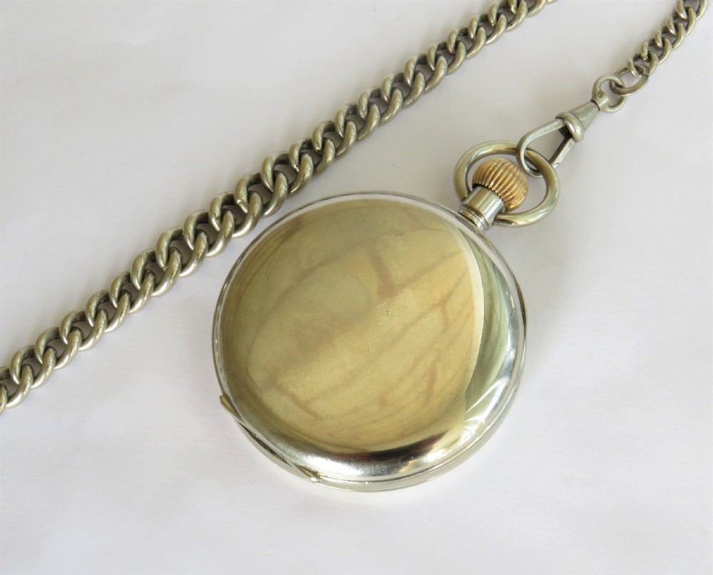 Antique Dimier Freres & Cie Uno pocket watch and chain View IV
