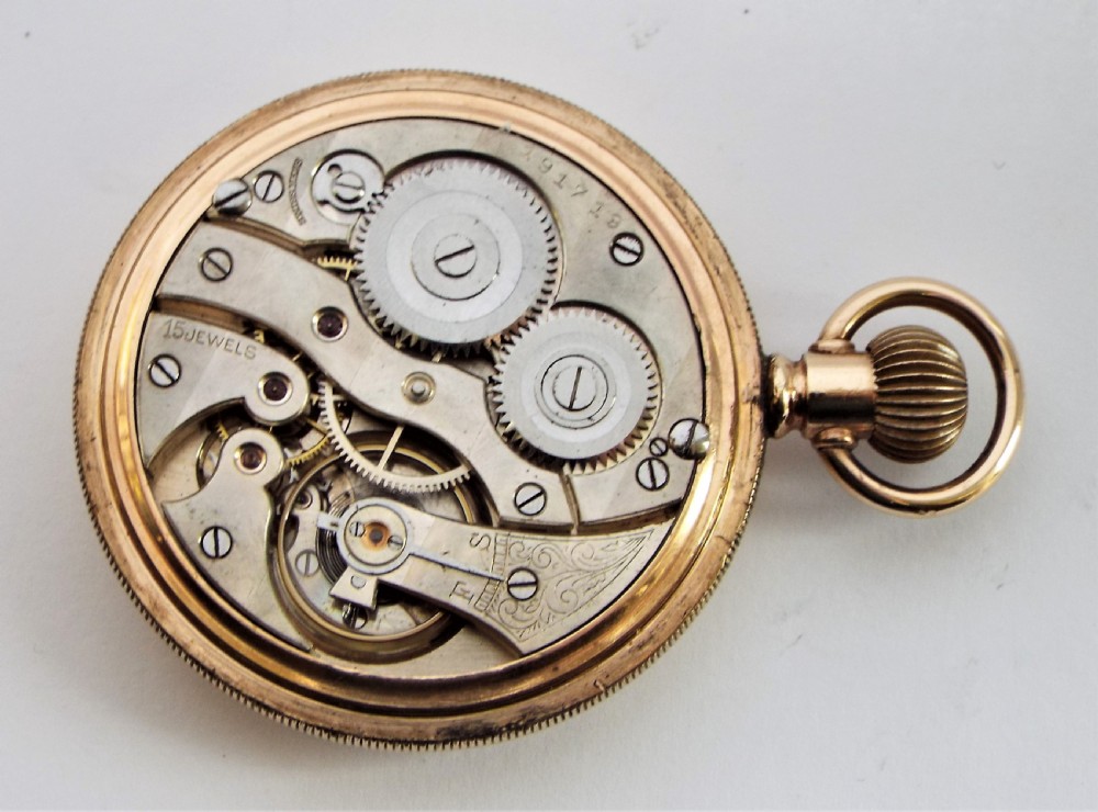 Antique 1920s Electa pocket watch. View III