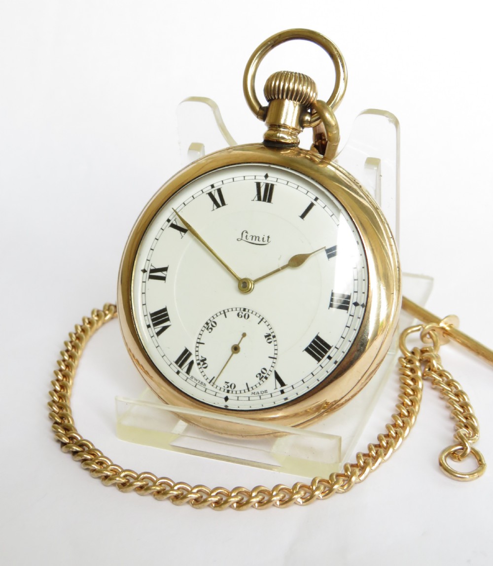 Antique Limit pocket watch and chain
