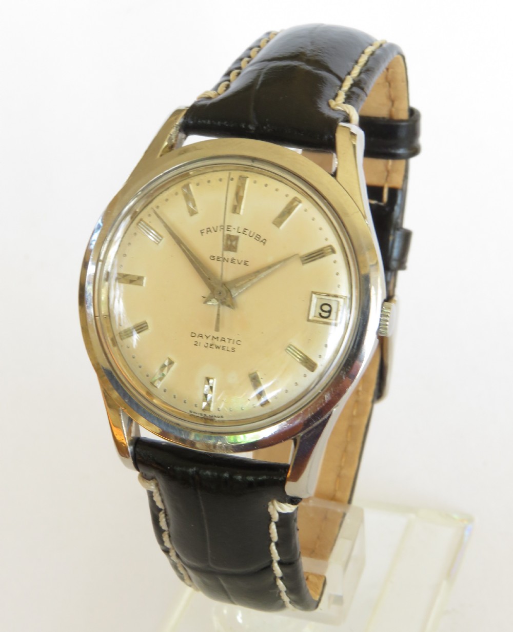 Gents 1950s Favre Leuba Daymatic wrist watch