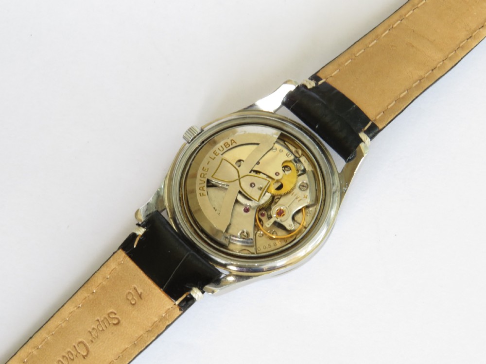 Gents 1950s Favre Leuba Daymatic wrist watch View V