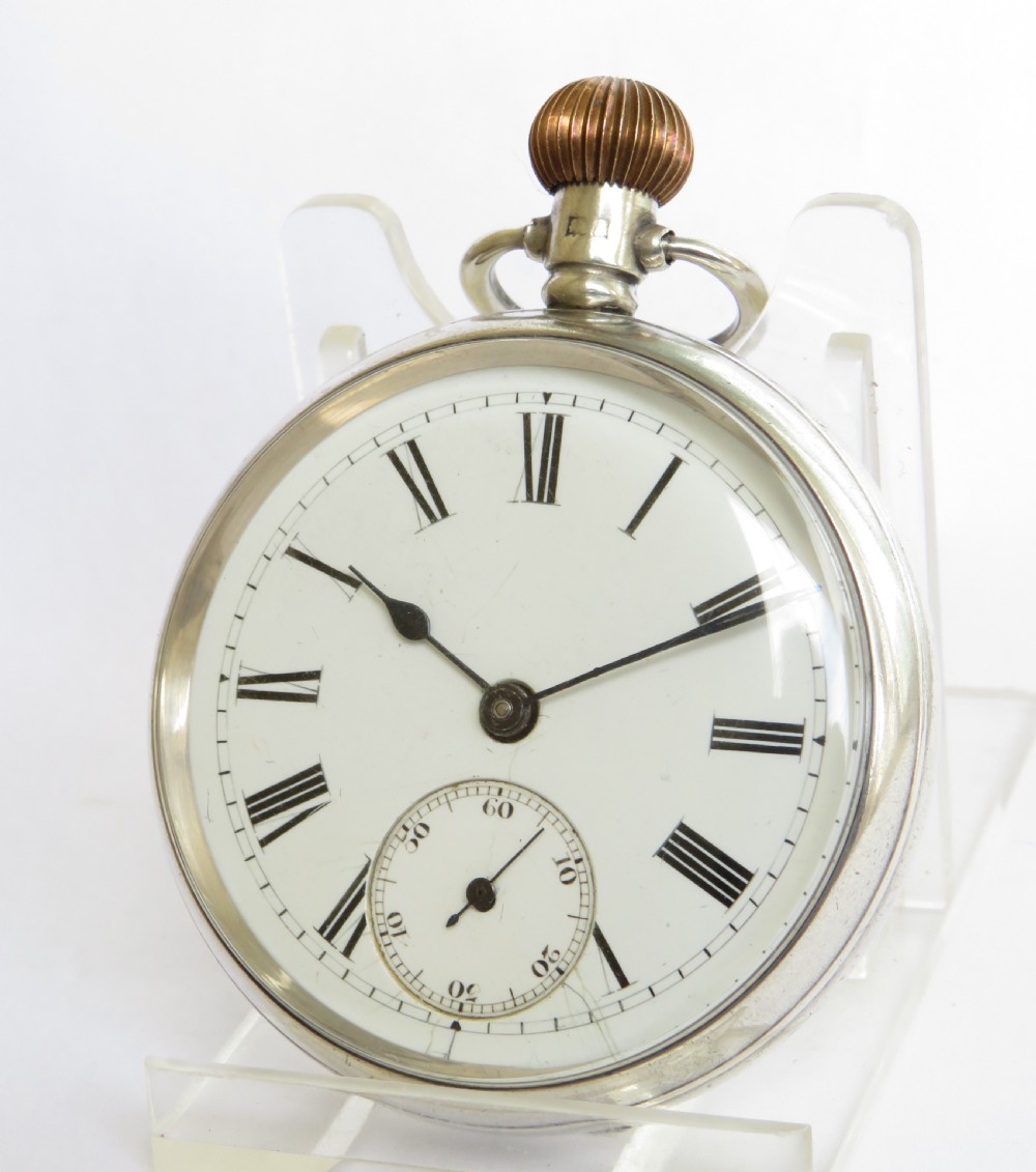 Antique silver Frigott pocket watch, 1925