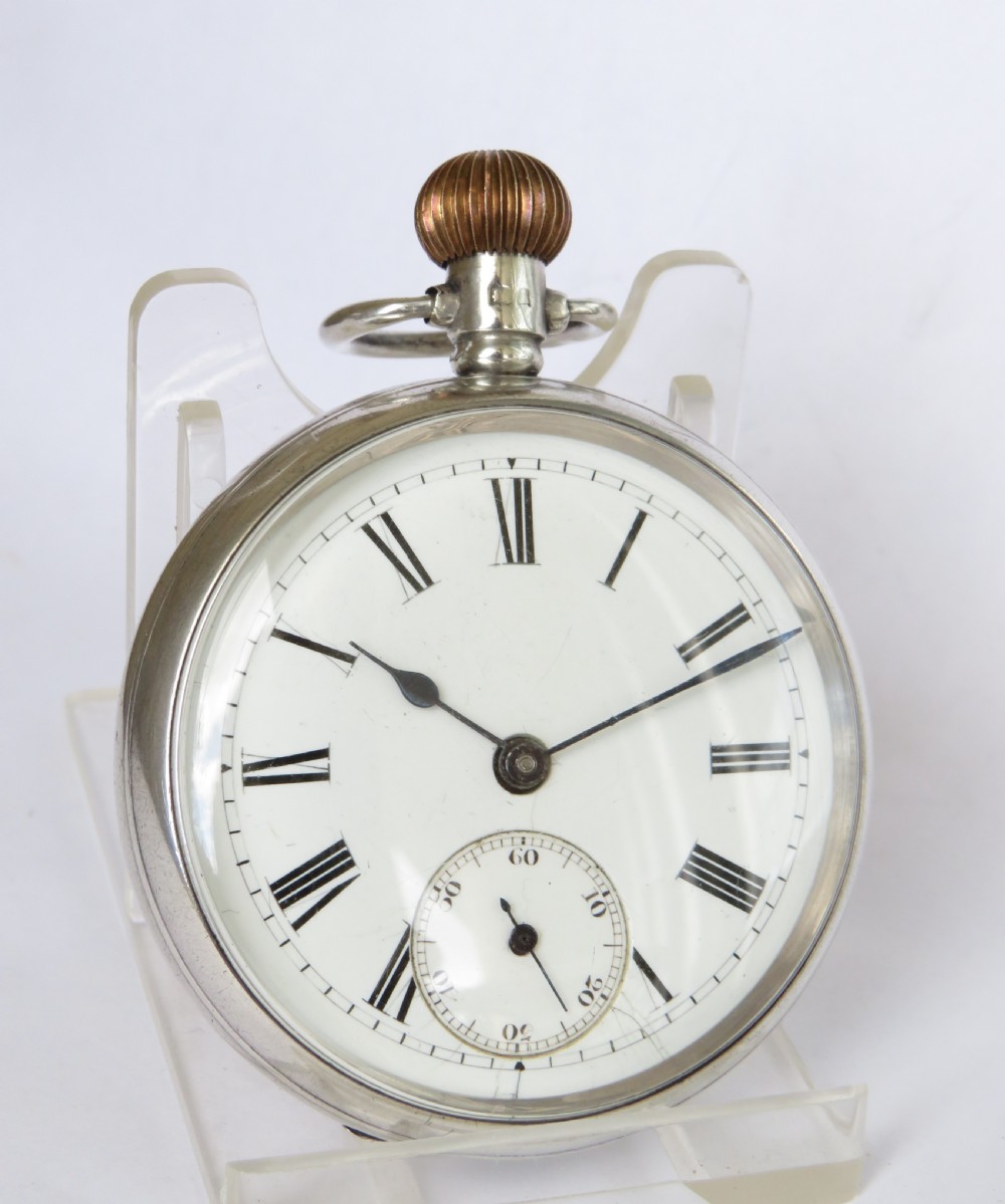 Antique silver Frigott pocket watch, 1925 View II