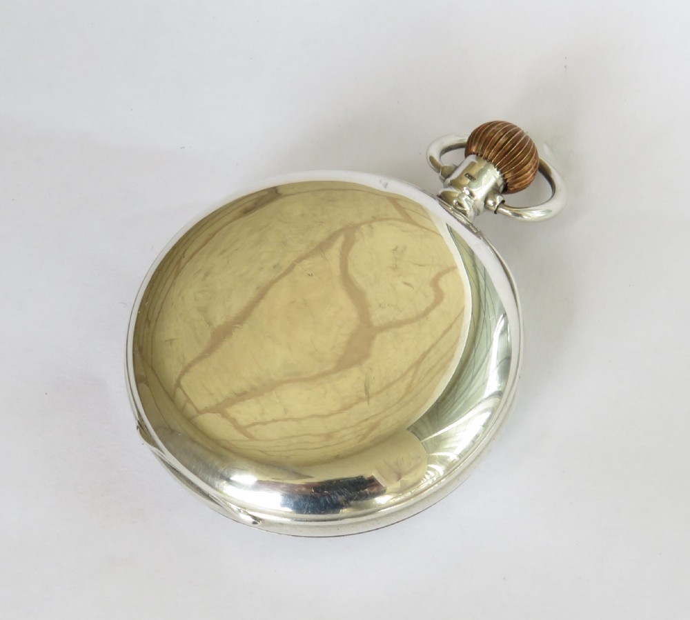 Antique silver Frigott pocket watch, 1925 View V