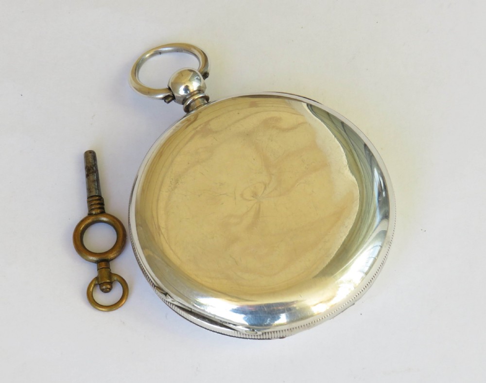 Antique English silver pocket watch, unusual case View VI