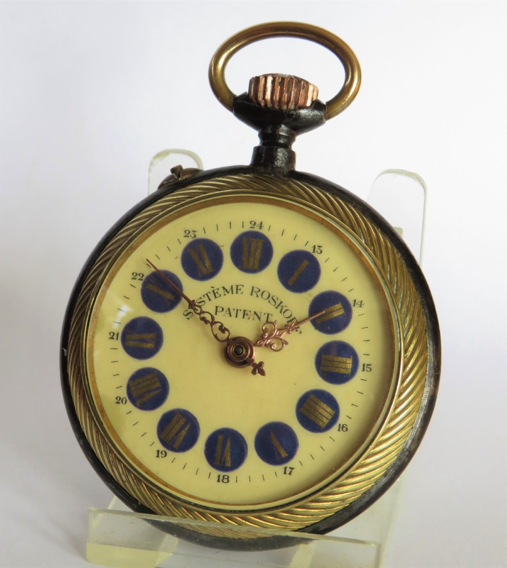 Unique antique Système Roskopf Patent pocket watch