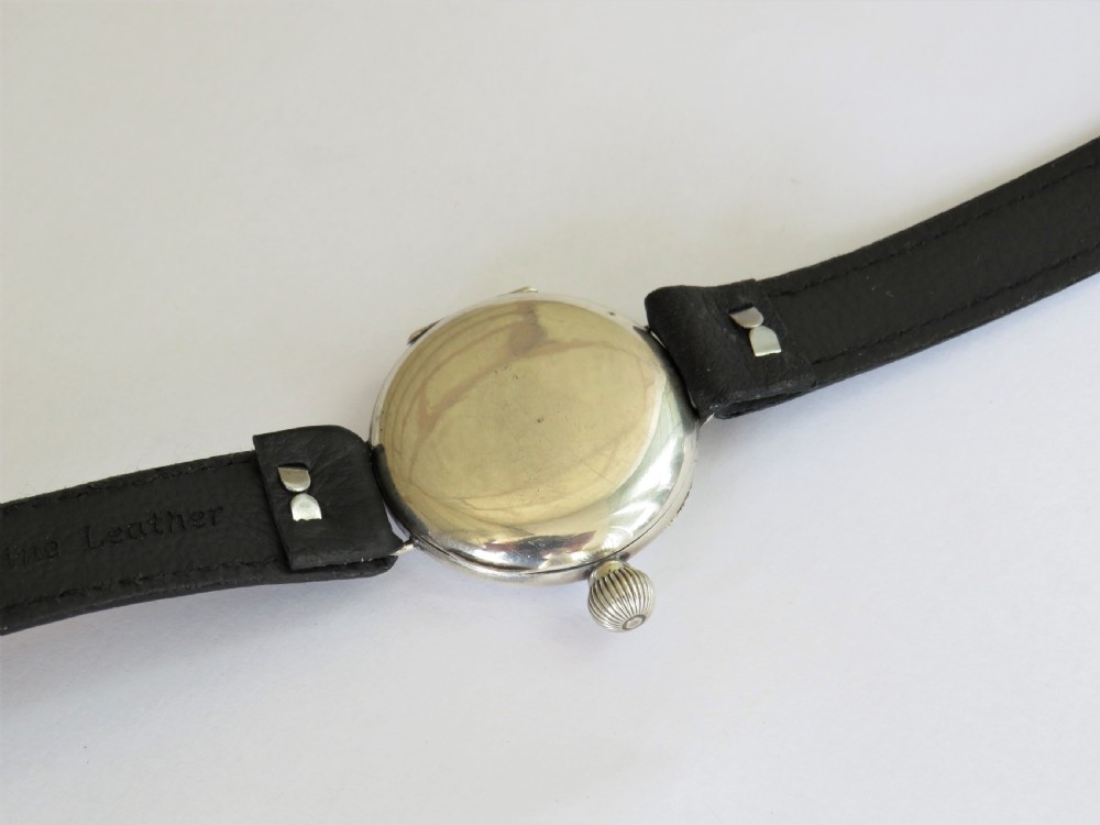 Antique silver trench watch, 1911 View V