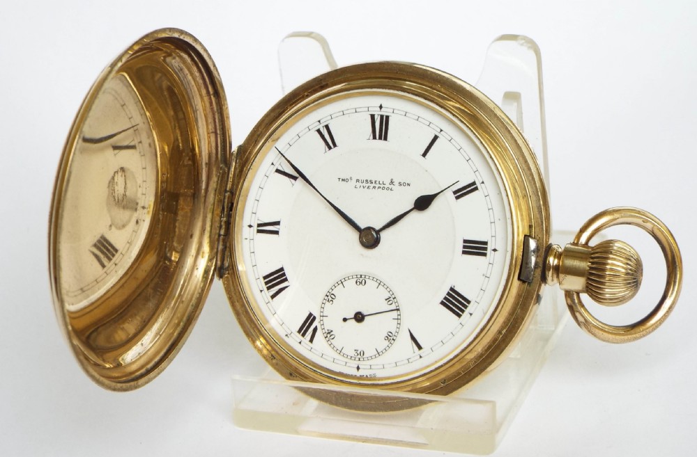 Antique Thomas Russell full hunter pocket watch