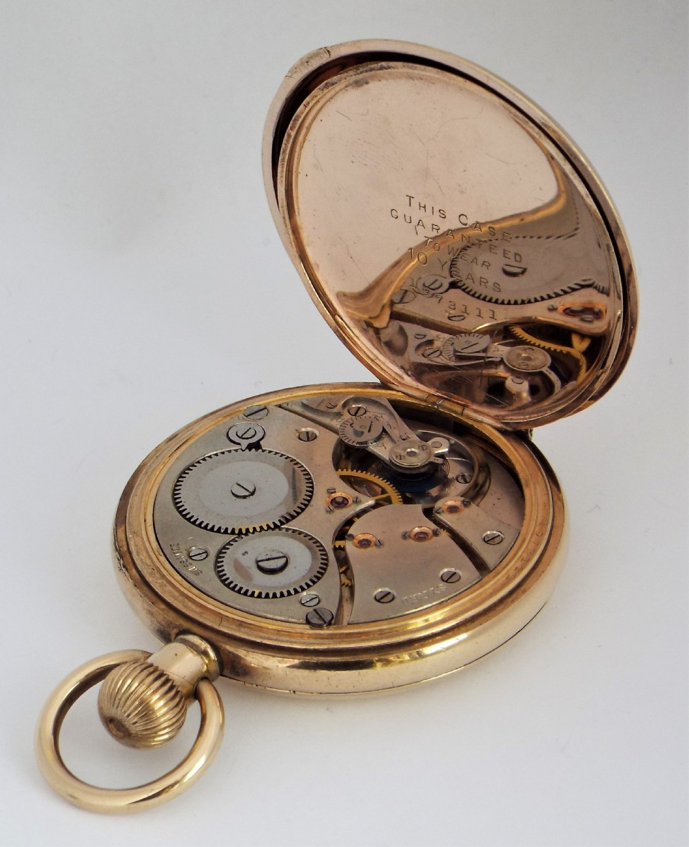 Antique Syren full hunter pocket watch. View V