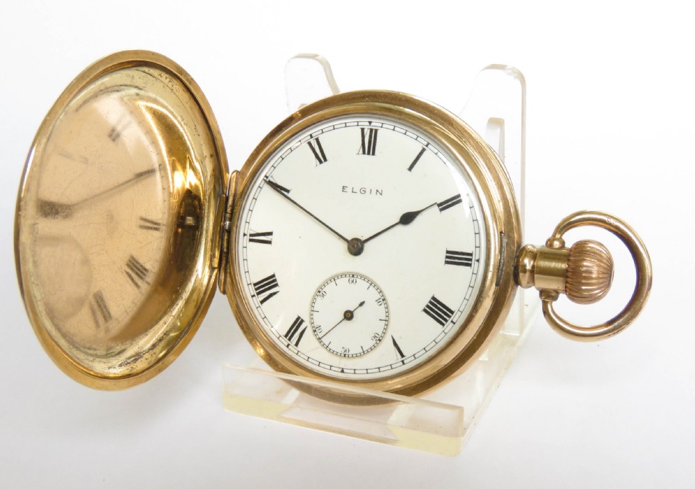 1918 Elgin full hunter pocket watch