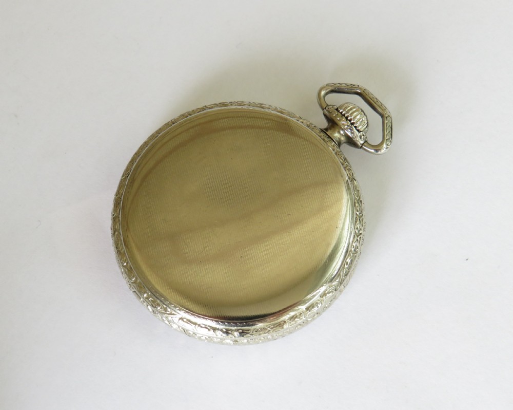 1924 Elgin white gold filled pocket watch View III