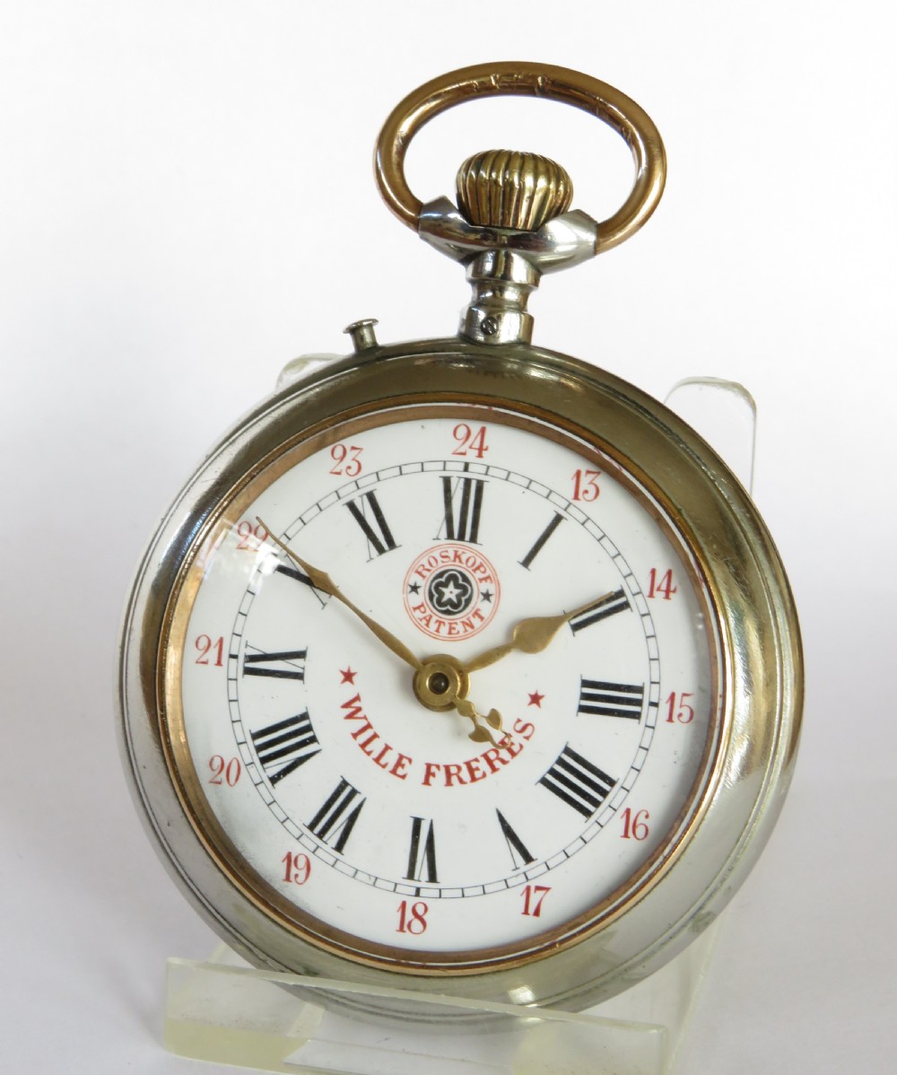 Antique Wille Frères Roskopf pocket watch
