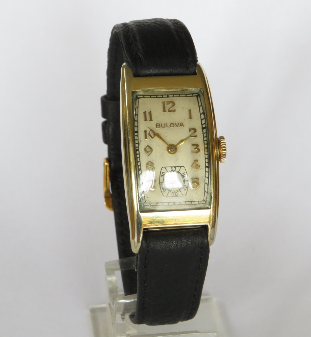 Mid-size Bulova Minute Man wrist watch, 1937 View II